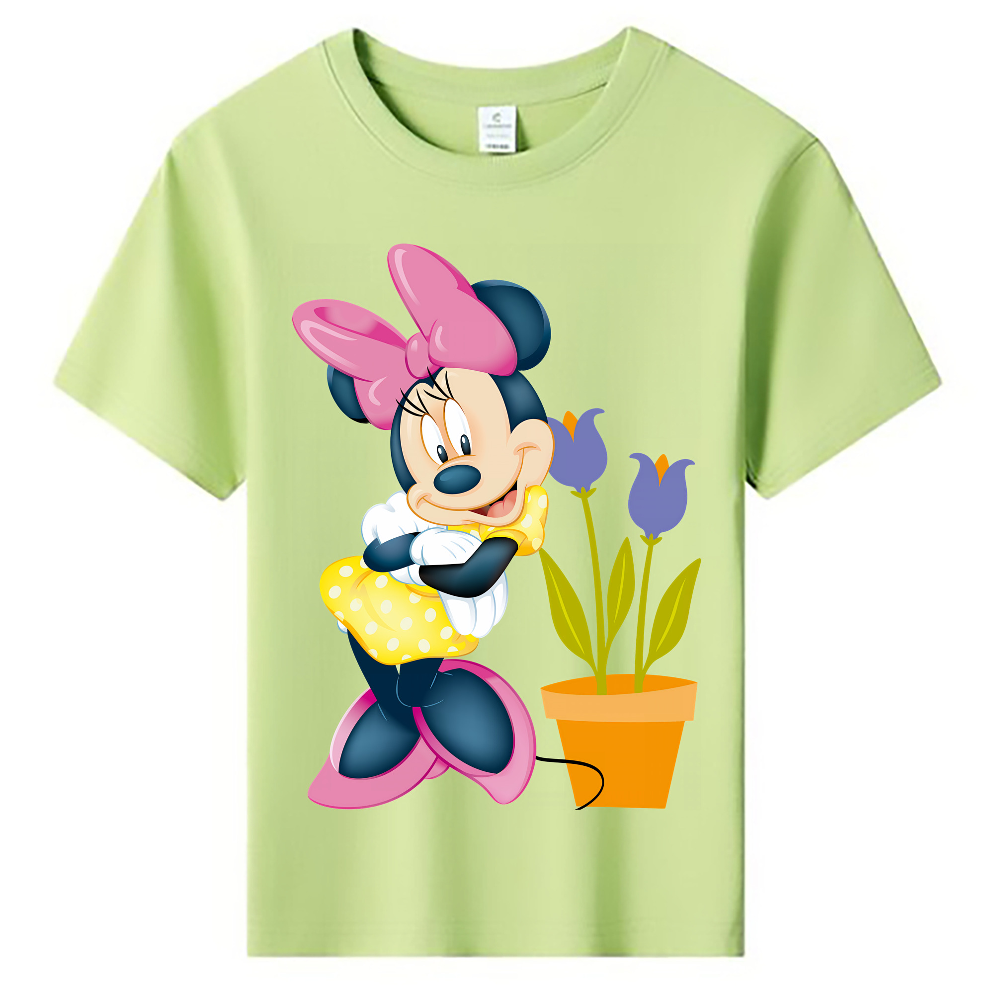 （画像用） ミッキーマウス Mickey Mouse 綿100％キッズTシャツ（フロントプリント）